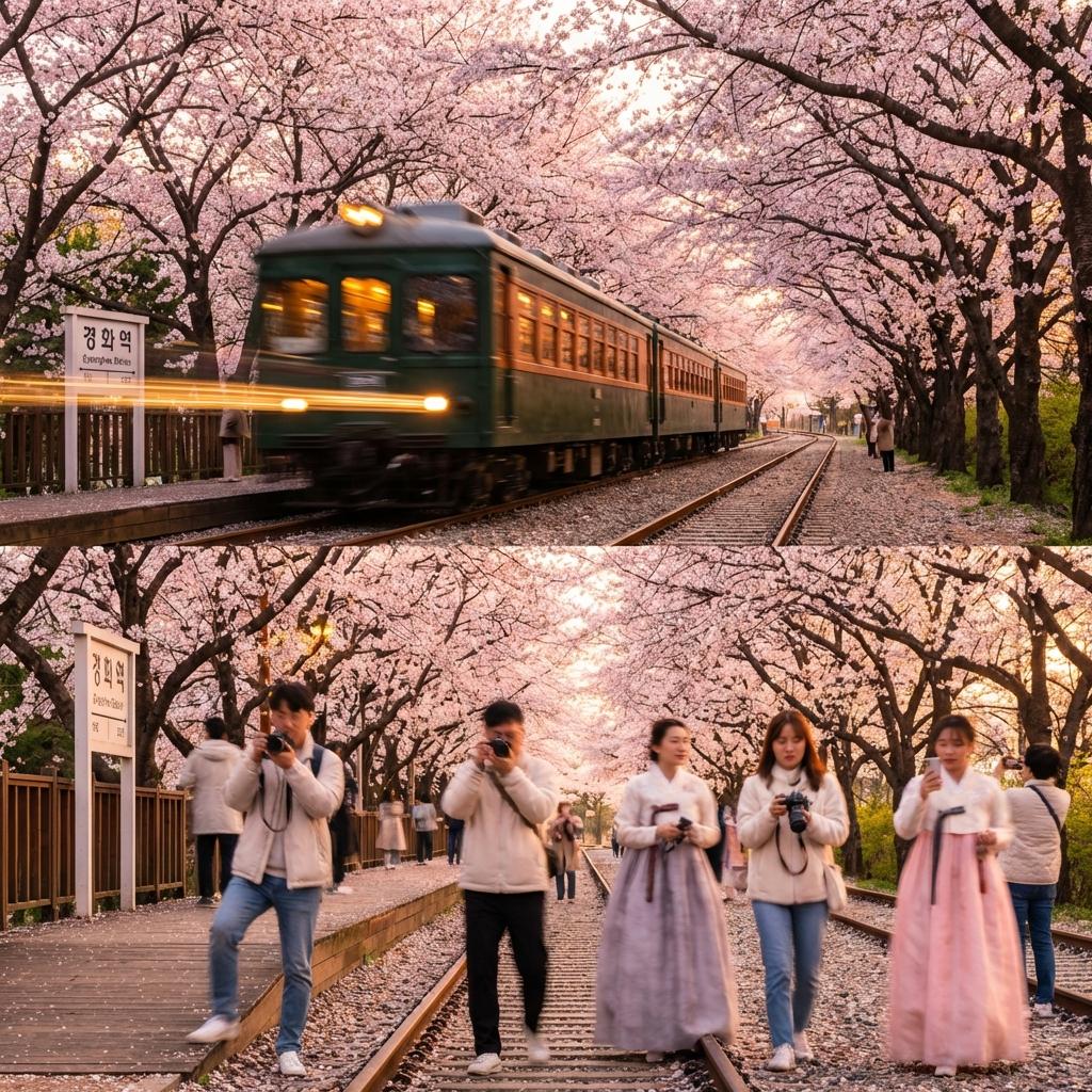 숨겨진 벚꽃 명소! 경화역 vs 여좌천, 완벽 비교 가이드