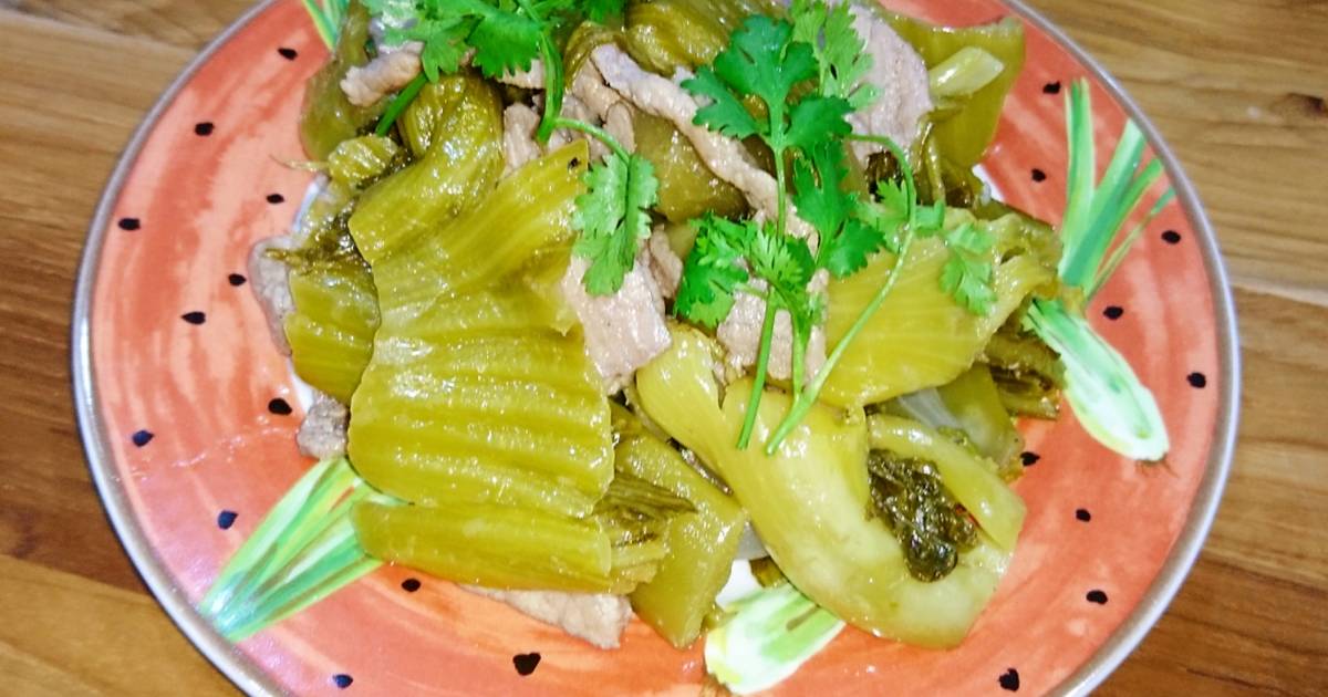 Dưa cải xào thịt bò