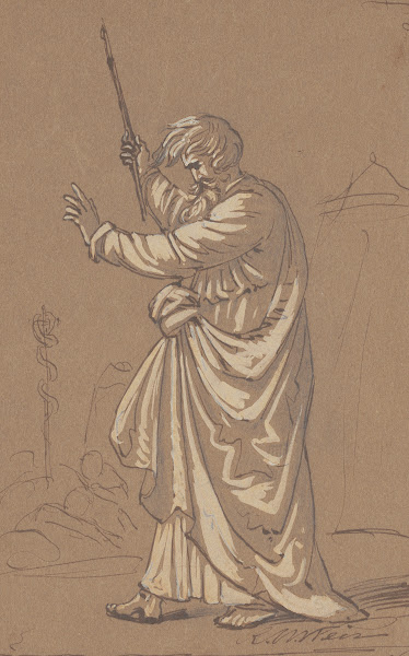 Aaron Converting His Staff into a Serpent c 1860s