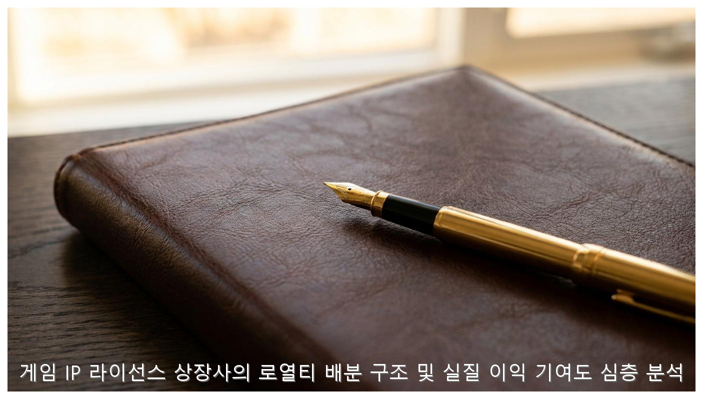 게임 IP 라이선스 상장사의 로열티 배분 구조 및 실질 이익 기여도 심층 분석 핵심 안내 및 분석 인포그래픽 (4)