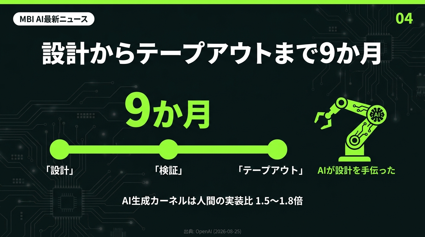 設計からテープアウトまで9か月