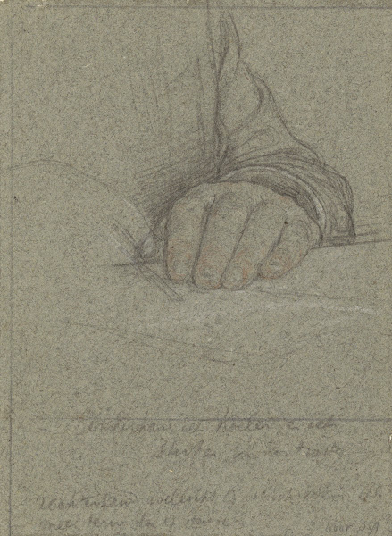 Studie van de rechterhand van Geheimrat M Kempner 1874   1925