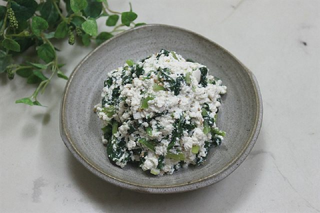 Rau Cải Ngựa Trộn Đậu Hũ