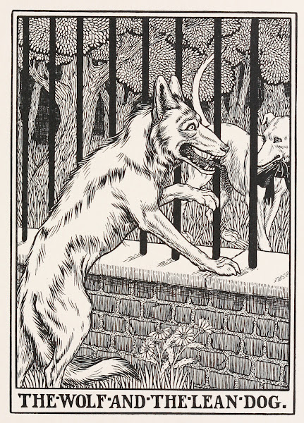The Wolf and the Lean Dog 1900