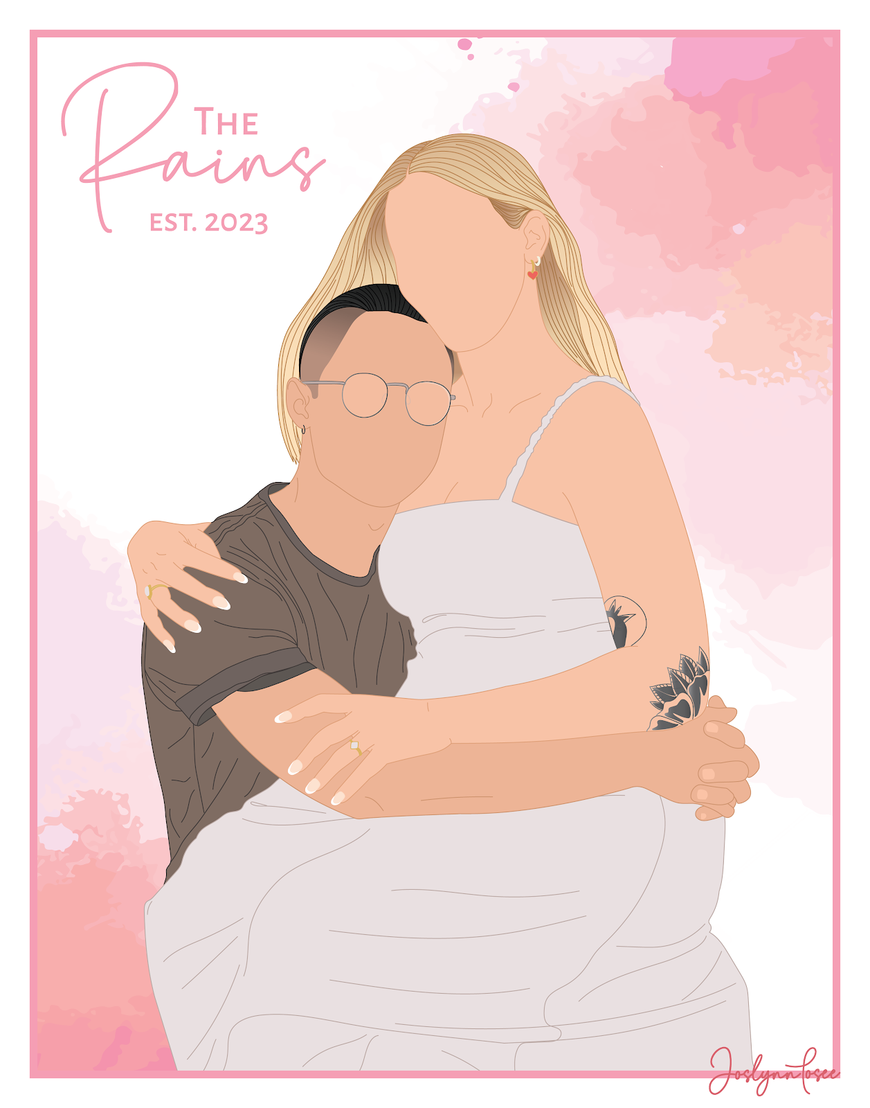 Faceless portrait artwork - minimalist figure illustrations