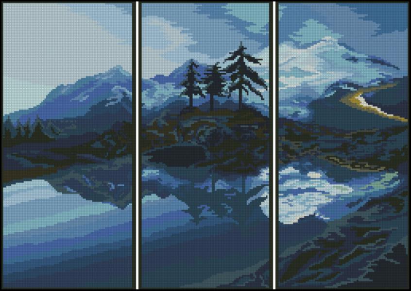 CMP 340023 Triptix Mountain Lake