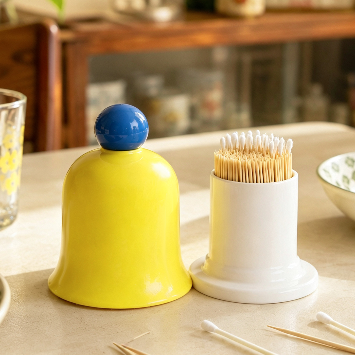 Toothpick box with bell, ABS plastic