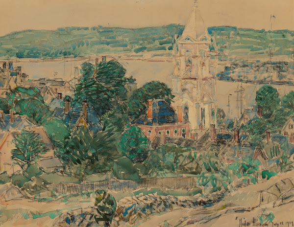 Shingling the First Baptist Church Gloucester study 1919