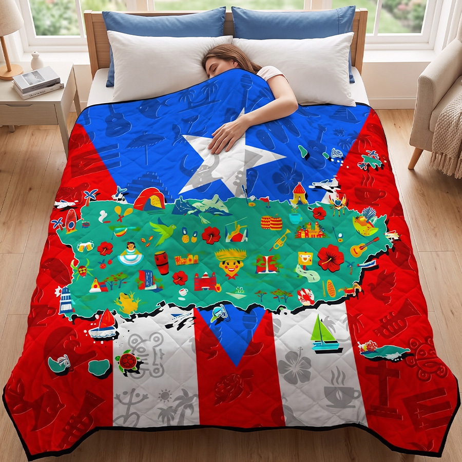 Diamond quilted cotton quilt with colored piping