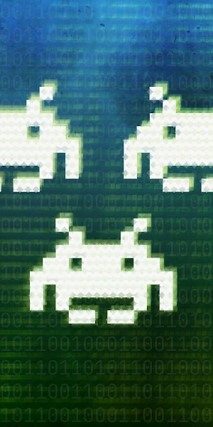 Retro Gaming, Pixel Art, Digital Art, Binary Code 4K Wallpaper Background