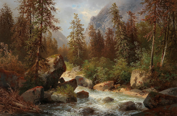 Scene By The Waldbachstrub Near Hallstatt