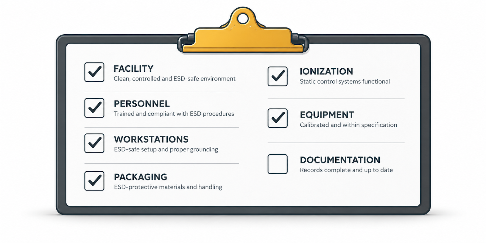 ESD audit checklist