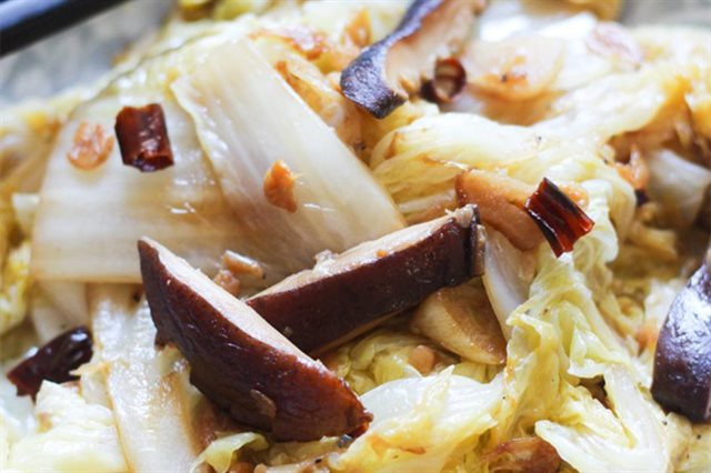 Cải Thảo Xào Nấm Hương
