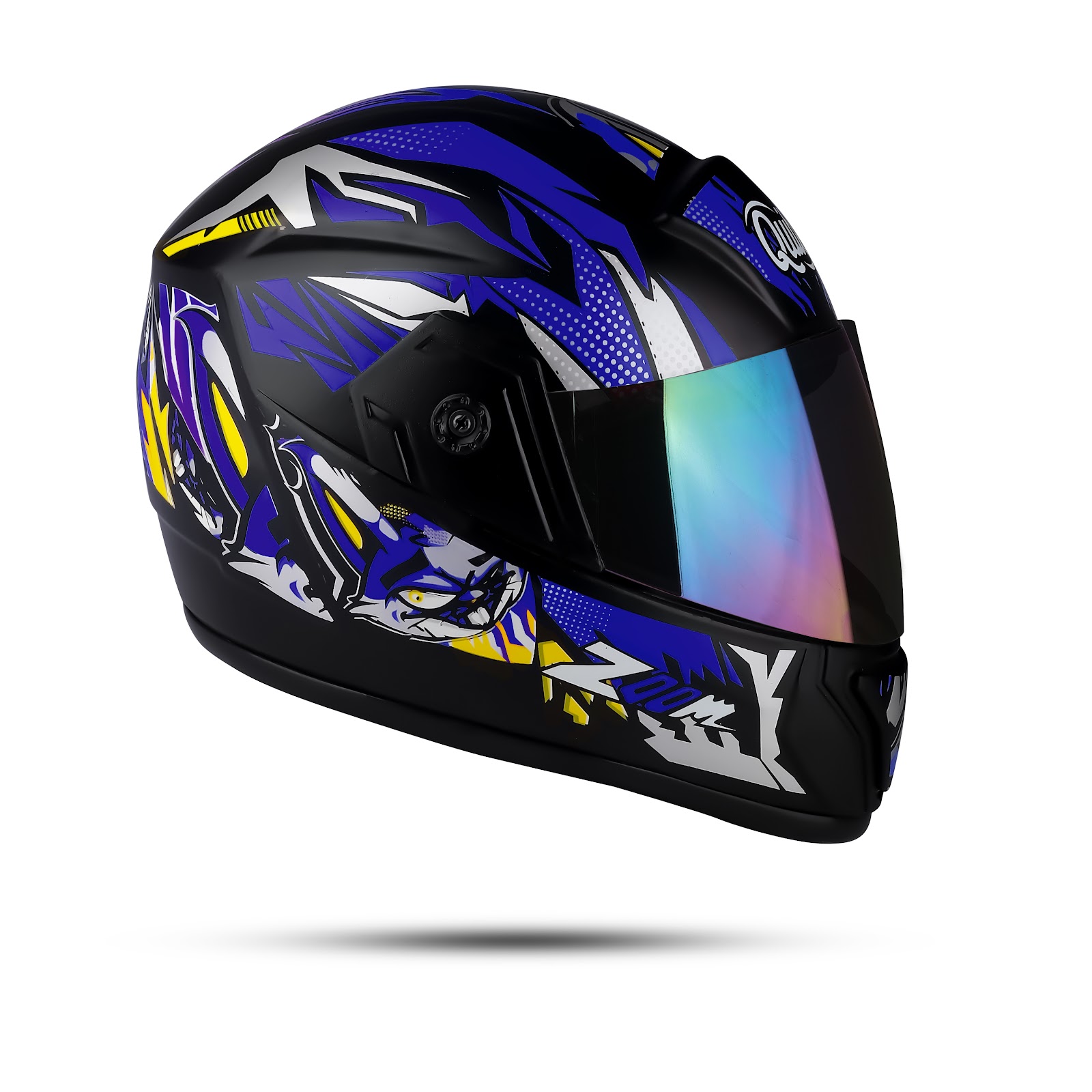 Side profile of the helmet showing aerodynamic shape
