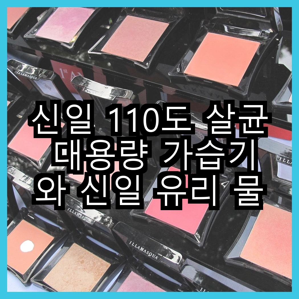 신일 110도 살균 대용량 가습기와 신일 유리 물멍 가습기, 어떤 특징이 주목받을까? 썸네일