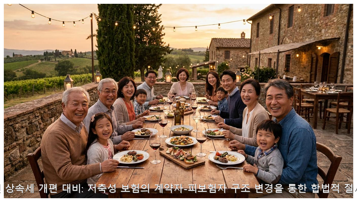 2026년 상속세 개편 대비: 저축성 보험의 계약자-피보험자 구조 변경을 통한 합법적 절세 전략 핵심 안내 및 분석 인포그래픽 (6)