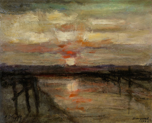 Sunset in Nieuwpoort 1906