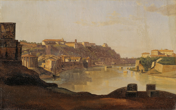 View over the Tiber to the Aventine Rome