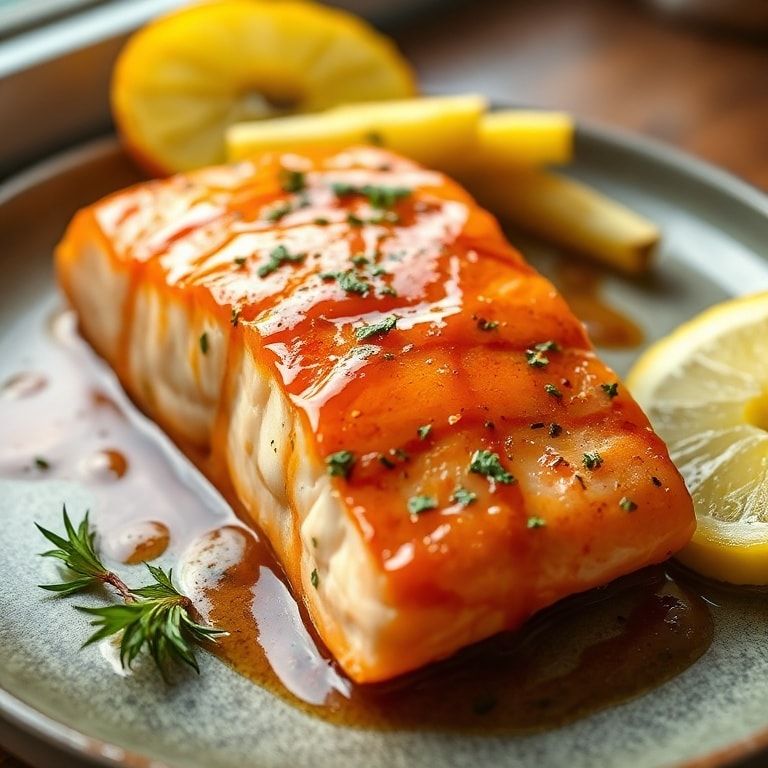 Easy Pineapple Glazed Salmon Recipe for Quick Dinner: Sweet & Savory Delight finished