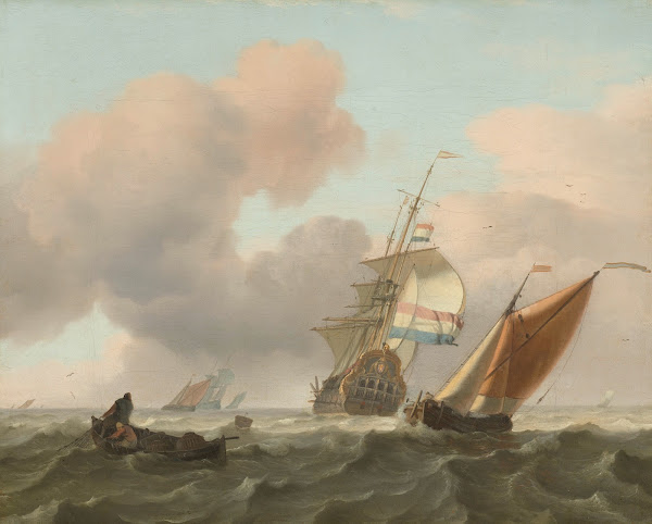 Rough Sea with Ships 1697
