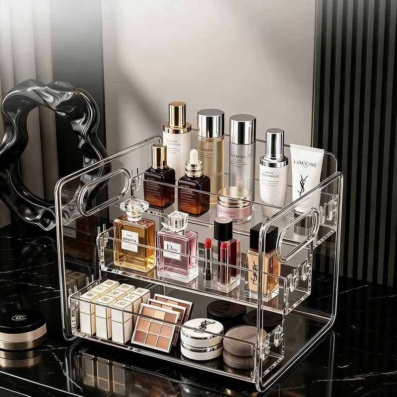 Transparente Kosmetik- und Schreibtisch-Organizer