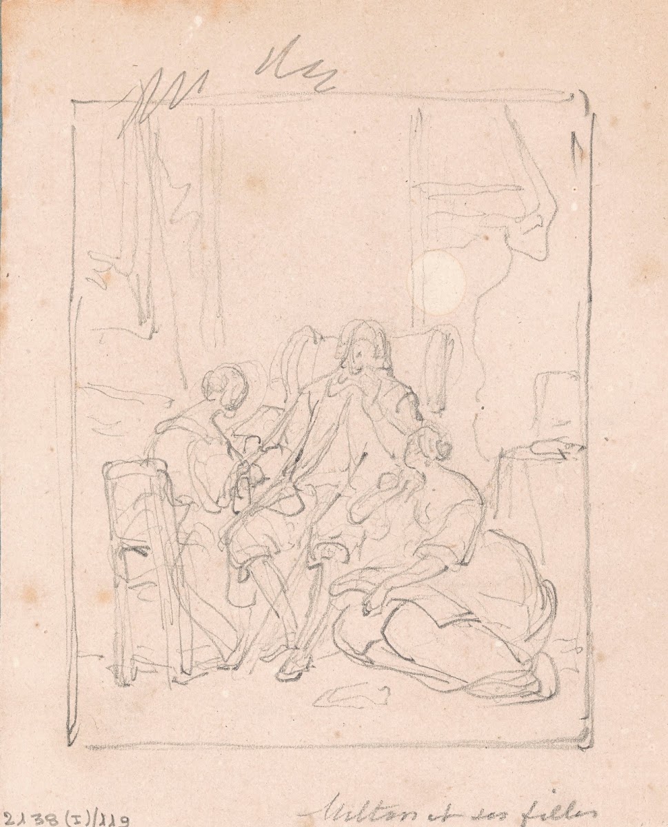 The Poet John Milton Dictates Paradise Lost to his Daughters