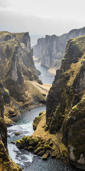 Fjadrargljufur, Canyon, Iceland, River 4K Wallpaper Background