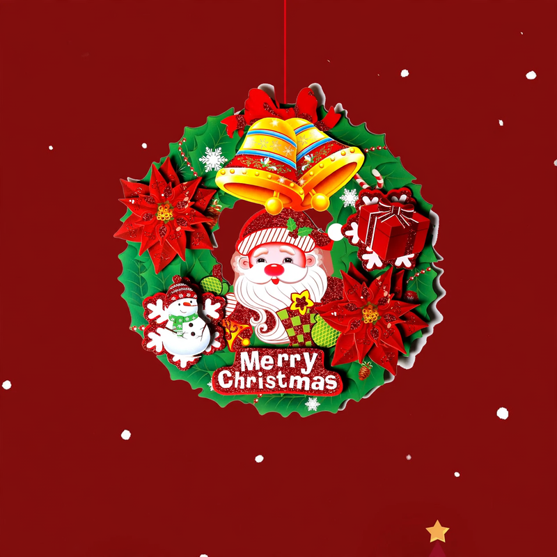 Decorative paper Christmas wreath, 36 cm