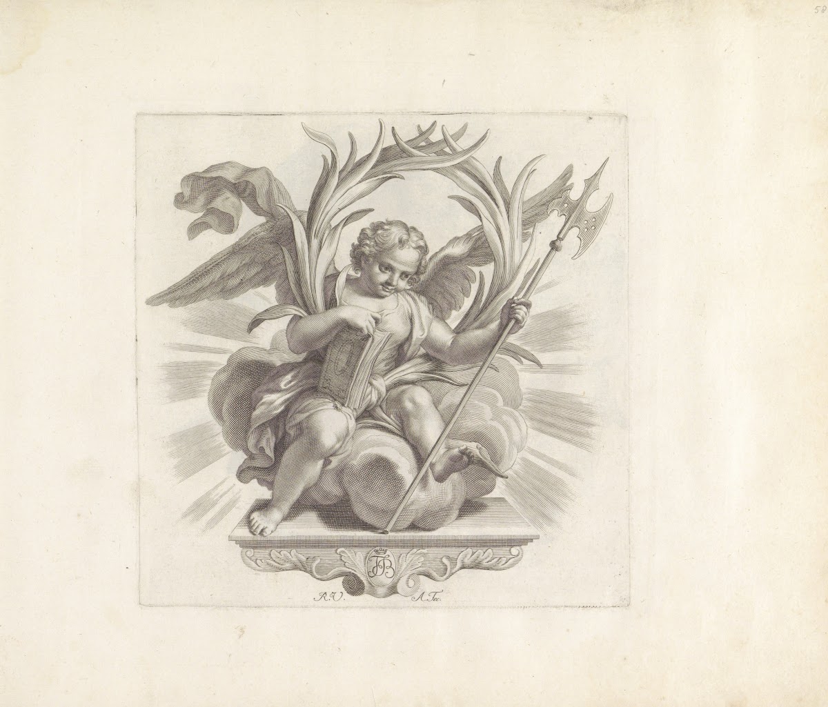 Engel met boek en hellebaard 1673 1743