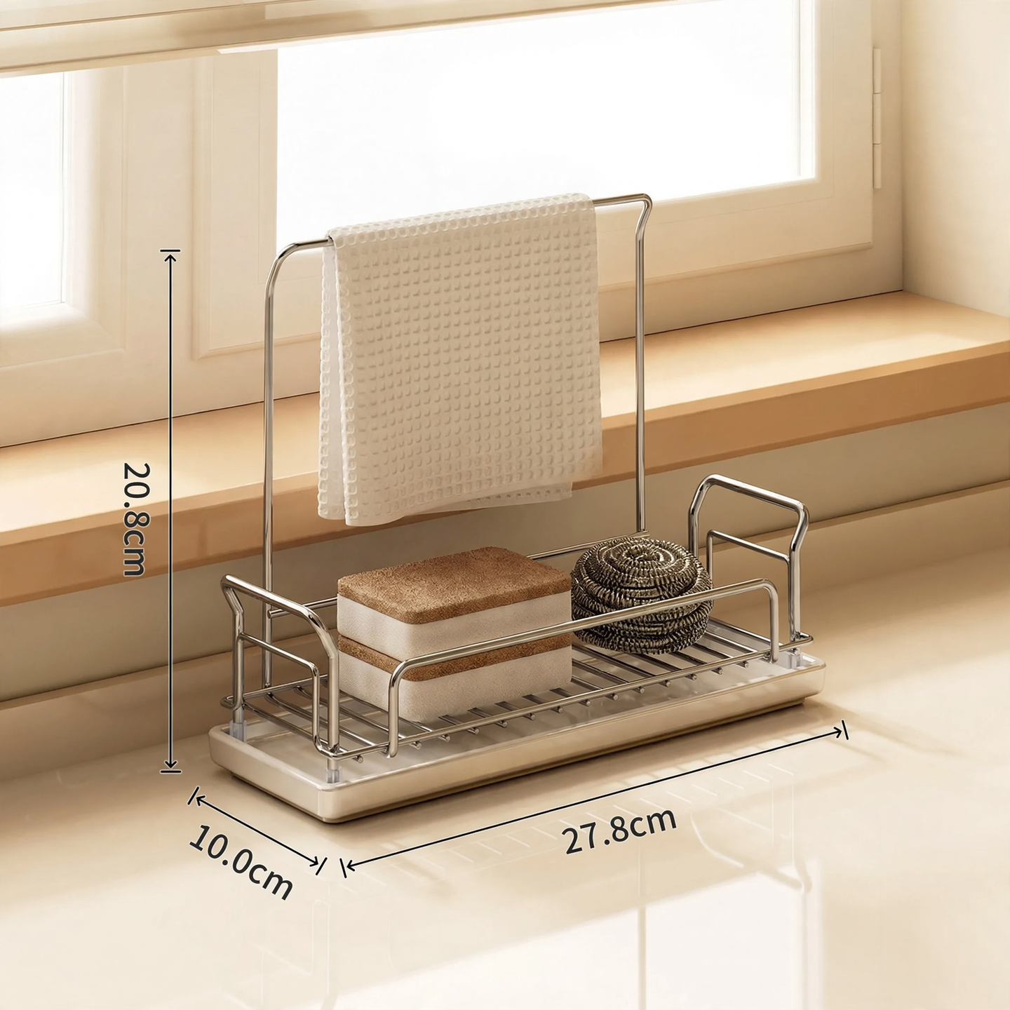 Stainless steel kitchen drying rack for towels