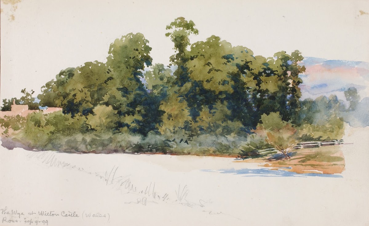 The Wye at Wilton Castle Wales 1899