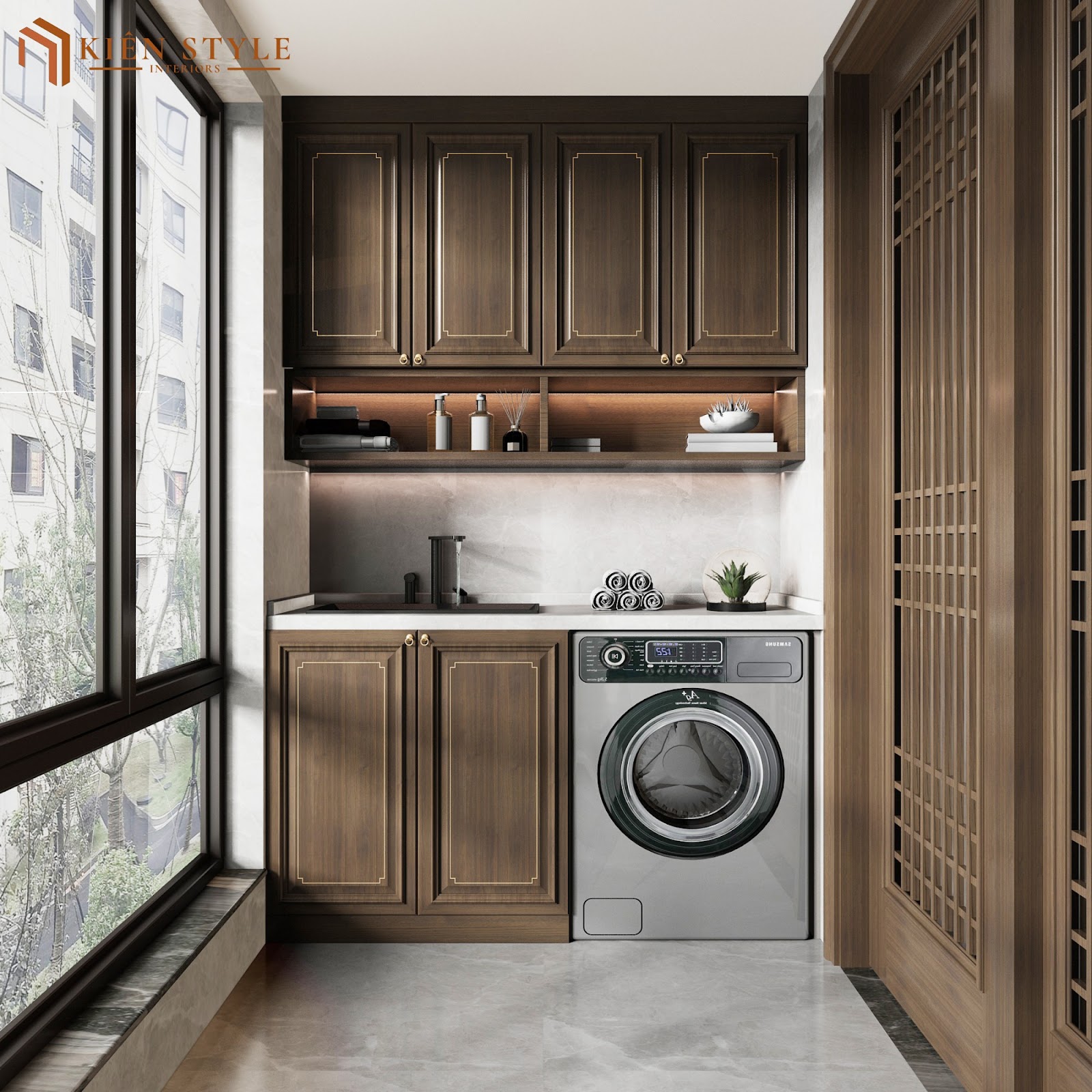 Mẫu tủ phòng giặt mới nhất 2024