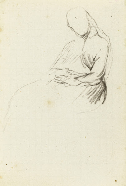 Etude de femme assise de face 1872