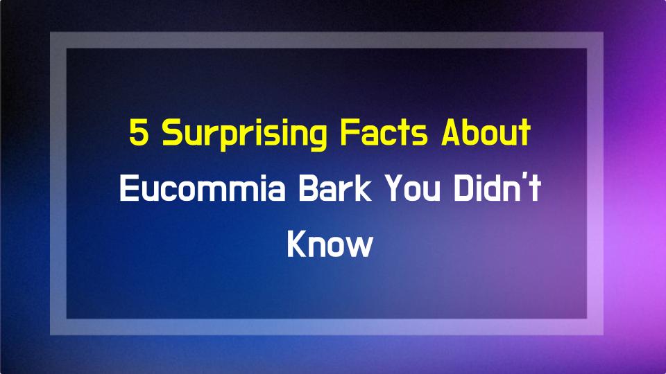 5 Surprising Facts About Eucommia Bark You Didnt Know
