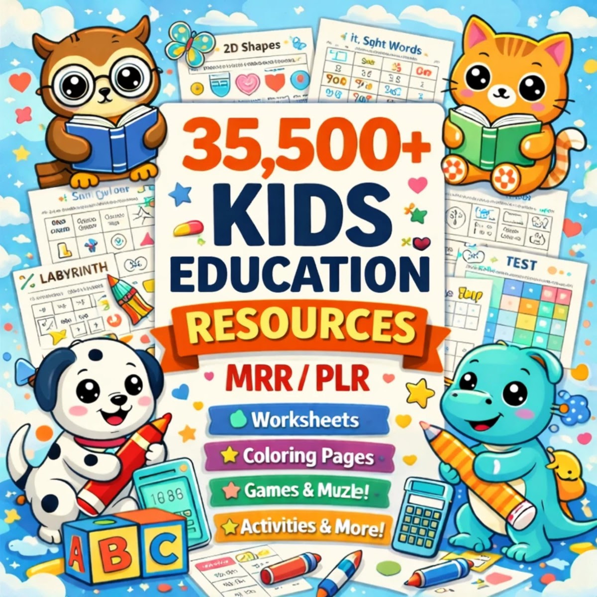 Kit Pintar Anak 35,000+ Printable untuk aktiviti belajar kanak-kanak