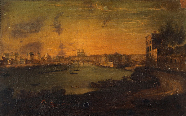 Vue de lîle Saint Louis et de lîle de la Cité depuis la pointe de lArsenal 1750
