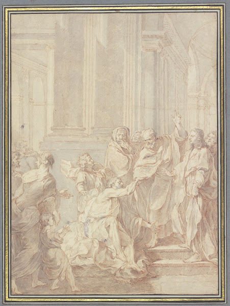 Petrus und Johannes heilen einen Lahmen
