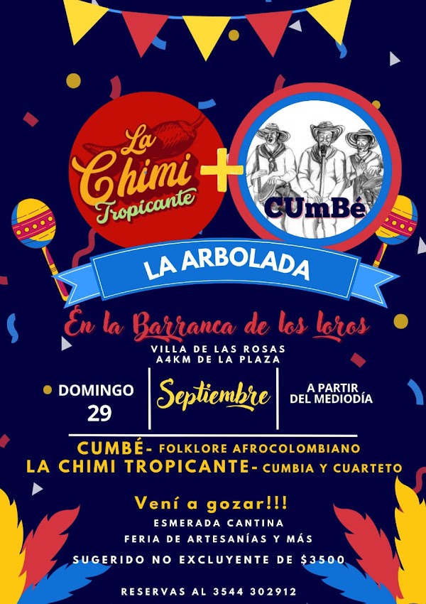 Domingo de cumbia y cuarteto en La Arbolada
