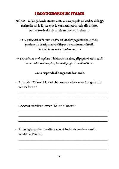Anteprima della prima pagina: I Longobardi in Italia