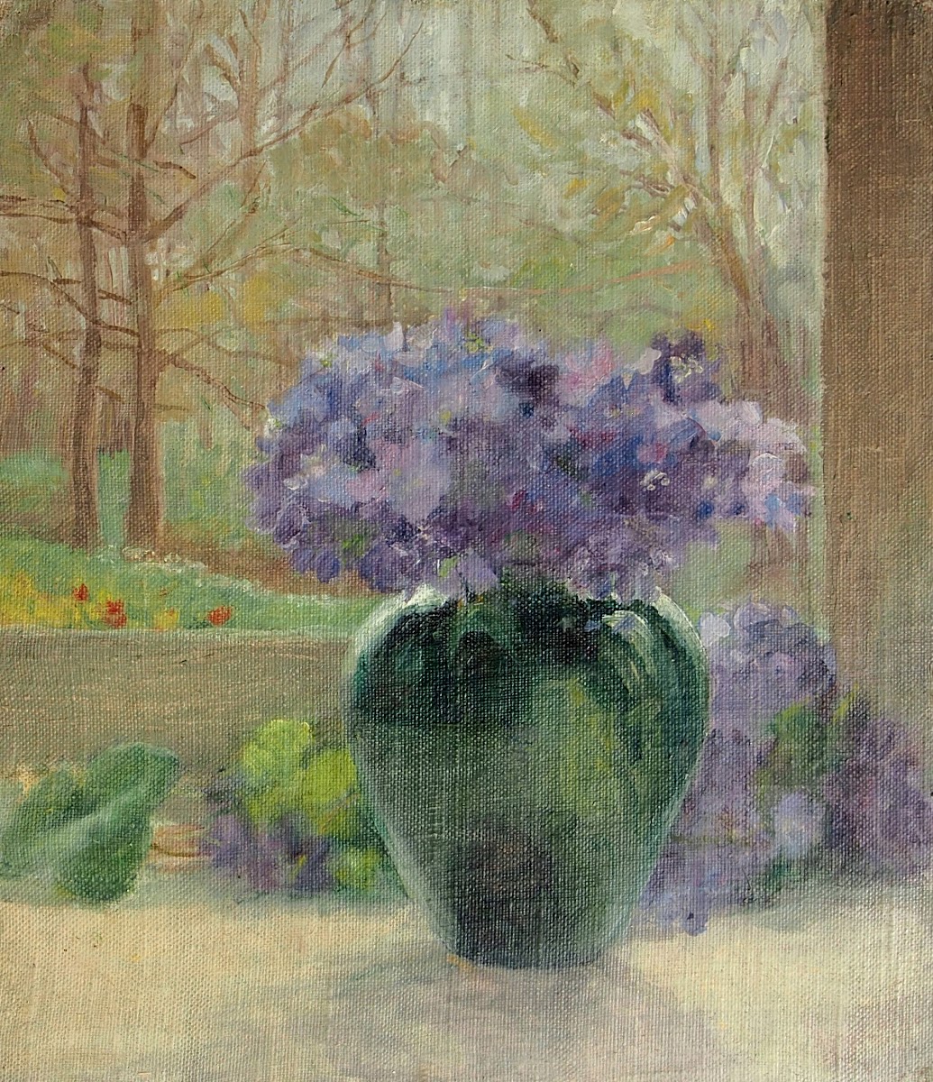 Lilled rohelises vaasis 1915