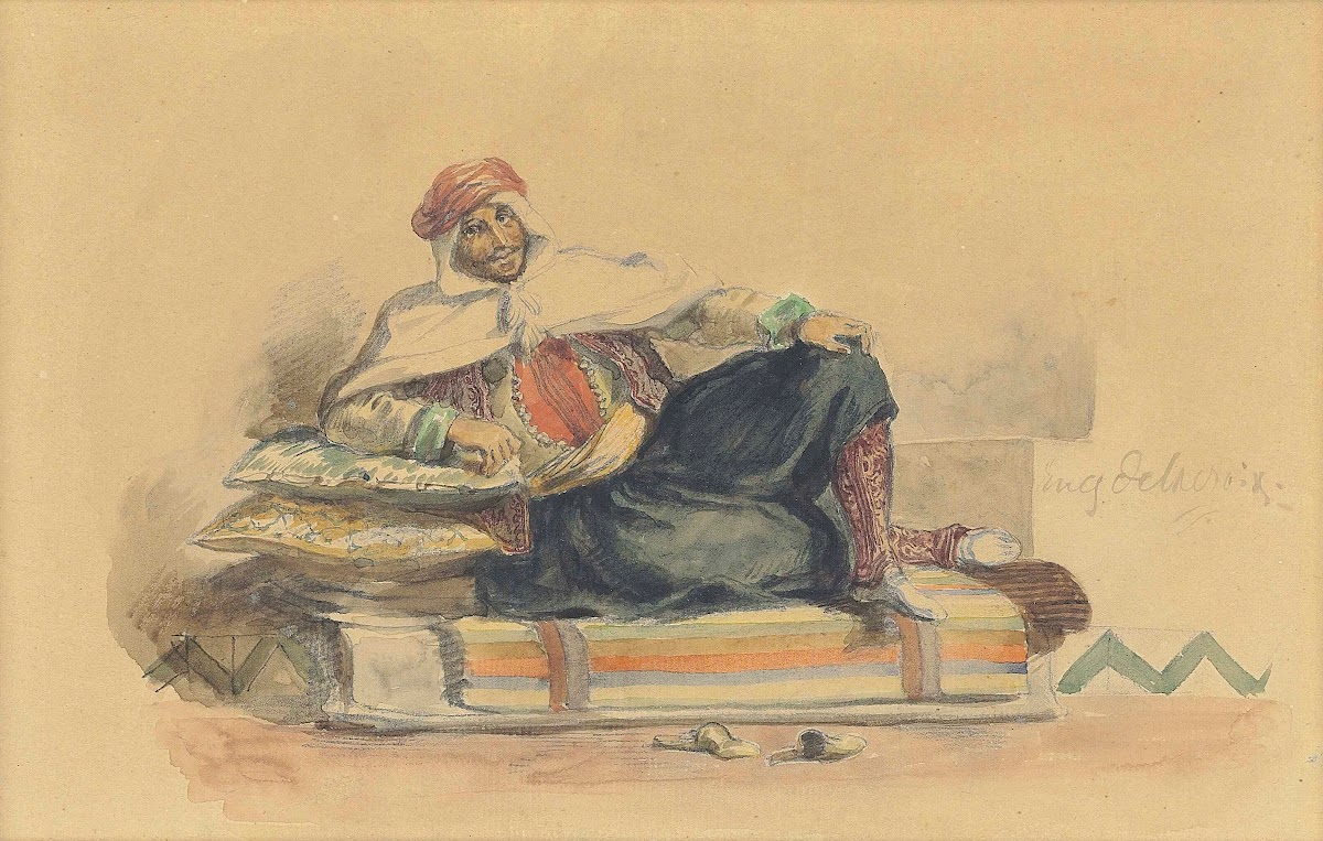 A Berber seated on a low couch