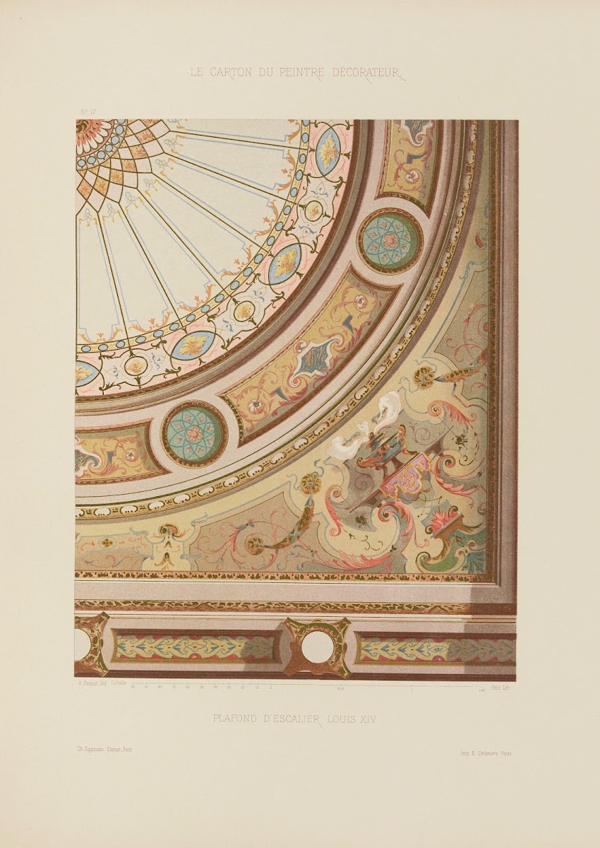 Plafond descalier Louis XIV 1910