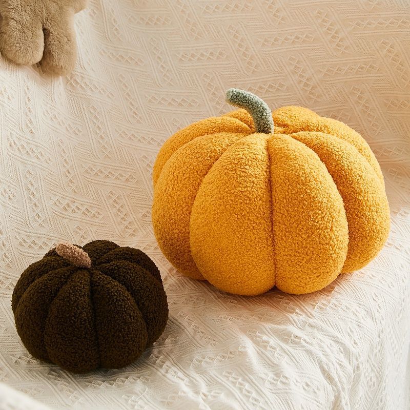 Plush Decorative Pillow Pumpkin Shape, 35 cm