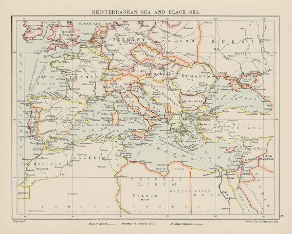 Mediterranean Sea and Black Sea 1939