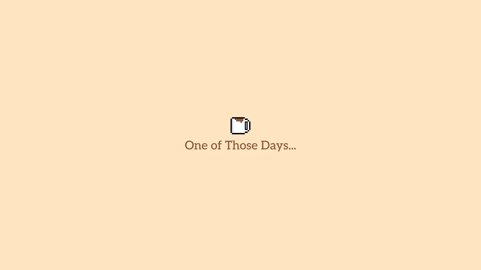 One of Those Days Pixel Art - Minimalist Digital Art 5K Wallpaper (5760x3240)