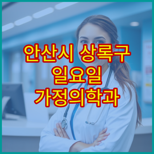 안산시 상록구 일요일 가정의학과 진료 병원 고혈압·당뇨 관리 상담