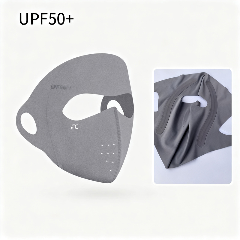 UV-Schutz-Gesichtsmaske mit Ohrschlaufen und Nackenschutz