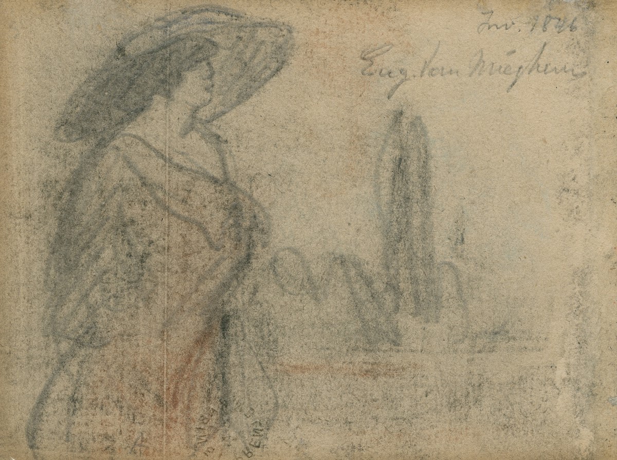 Portret van een staande vrouw