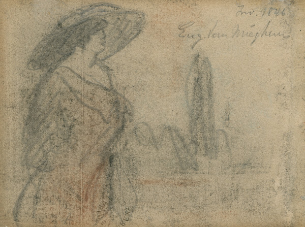 Portret van een staande vrouw