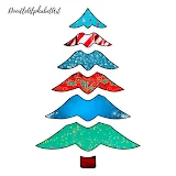 Christmas Tree Canva Frame Editable Canva Frame photo 3 template 122